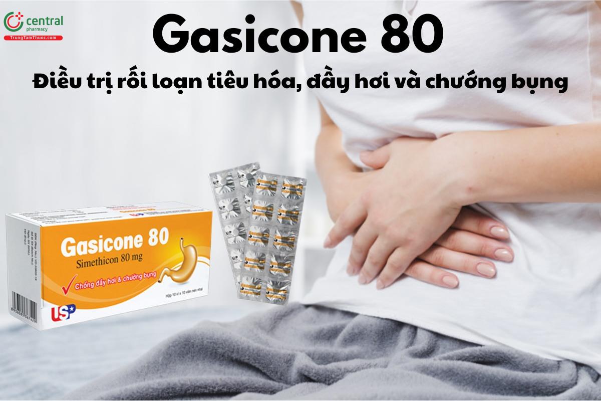 Thuốc Gasicone 80 - điều trị rối loạn tiêu hóa, đầy hơi, chướng bụng