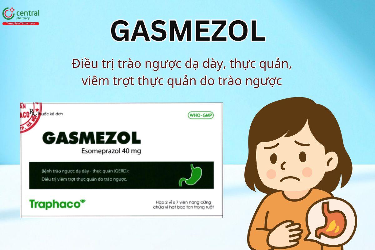 Gasmezol 40mg điều trị trào ngược dạ dày, thực quản