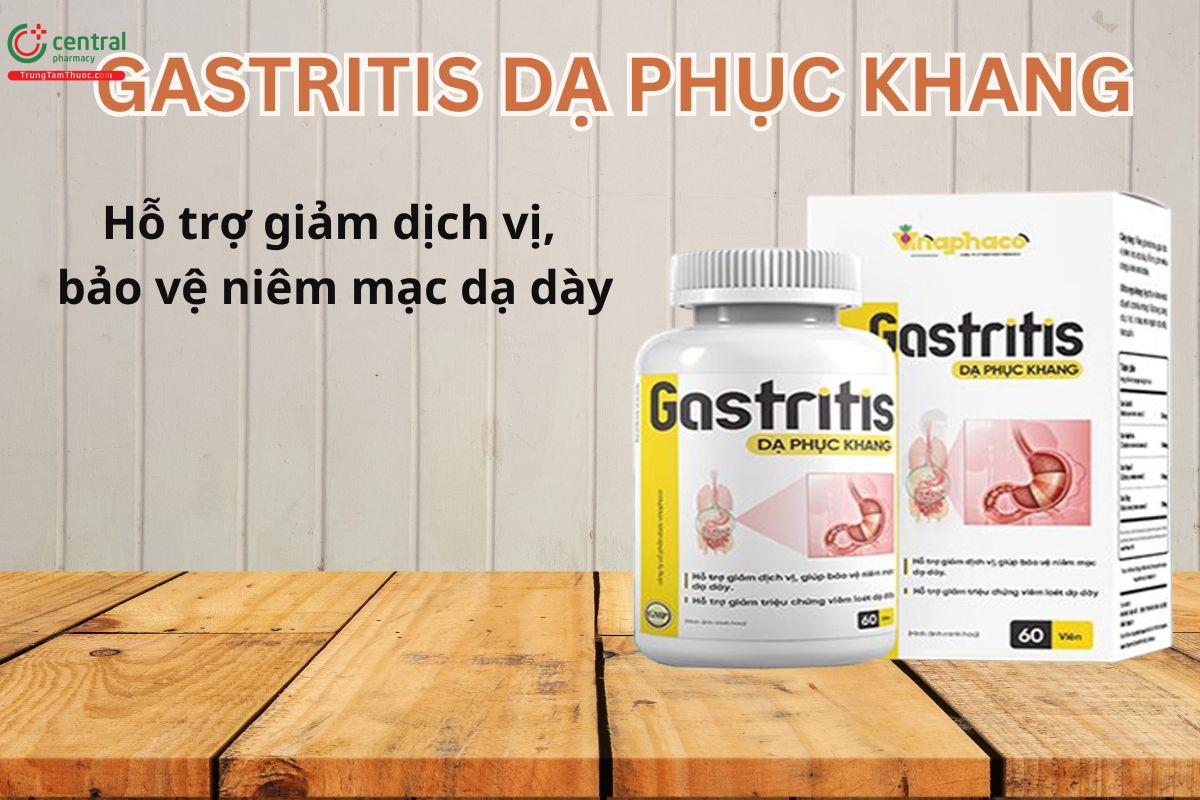 Gastritis Dạ Phục Khang hỗ trợ giảm tình trạng loét dạ dày, tá tràng