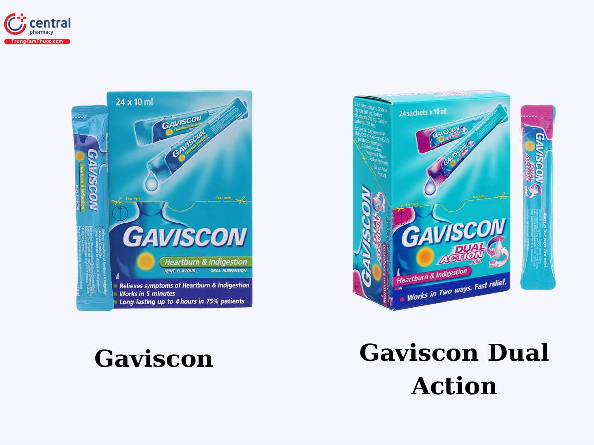 So sánh Gaviscon Dual Action và Gaviscon