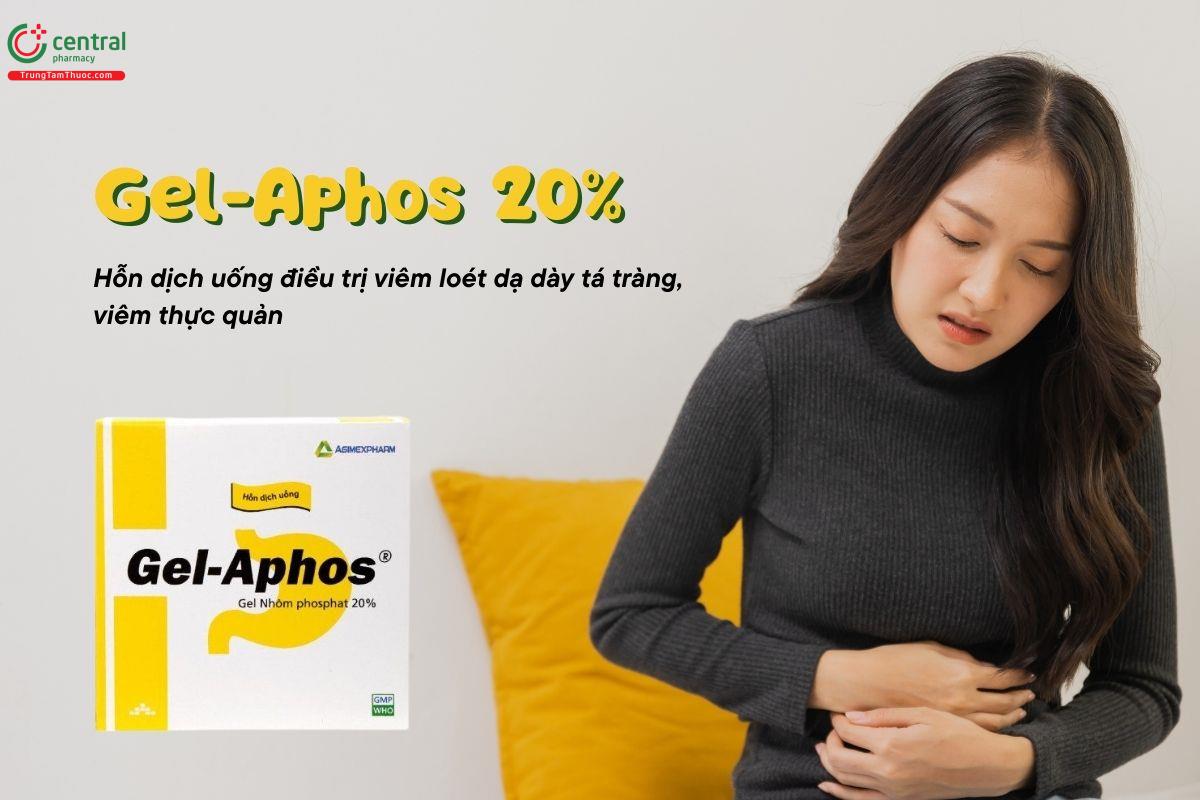 Thuốc Gel-Aphos 20% trị viêm loét dạ dày, tá tràng, viêm thực quản