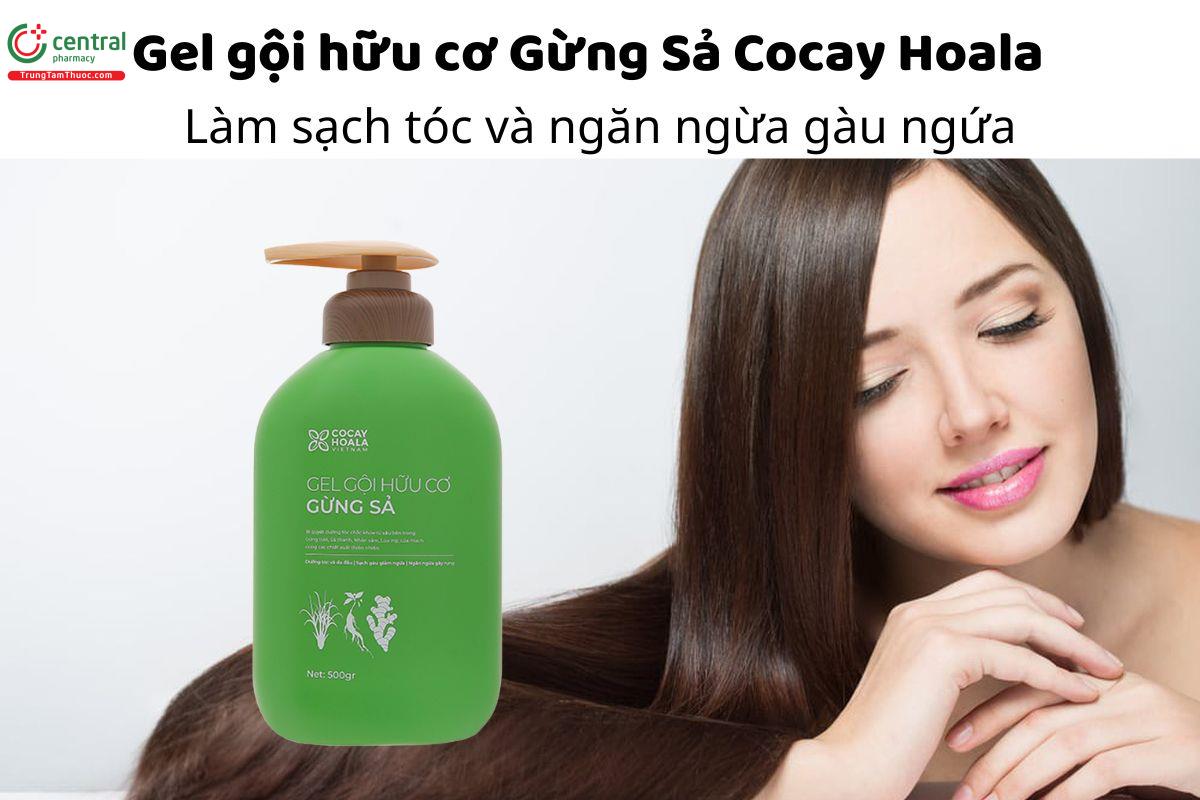 Gel gội hữu cơ Gừng Sả Cocay Hoala - Làm sạch tóc và ngăn ngừa gàu ngứa