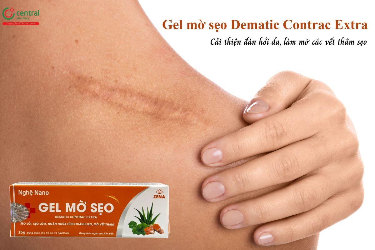 Gel mờ sẹo Dematic Contrac Extra - Xử lý sẹo lồi, sẹo lõm, làm mờ vết thâm
