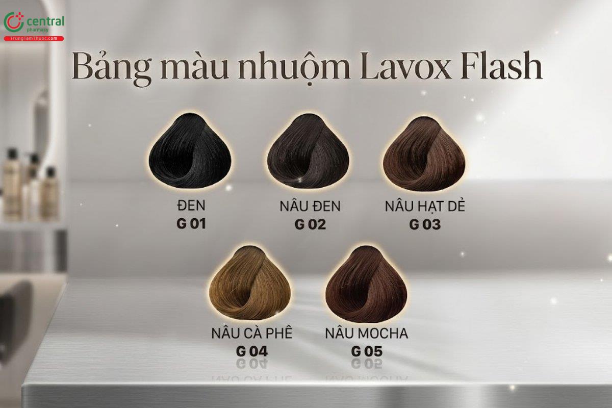 Bảng màu nhuộm Lavox Flash
