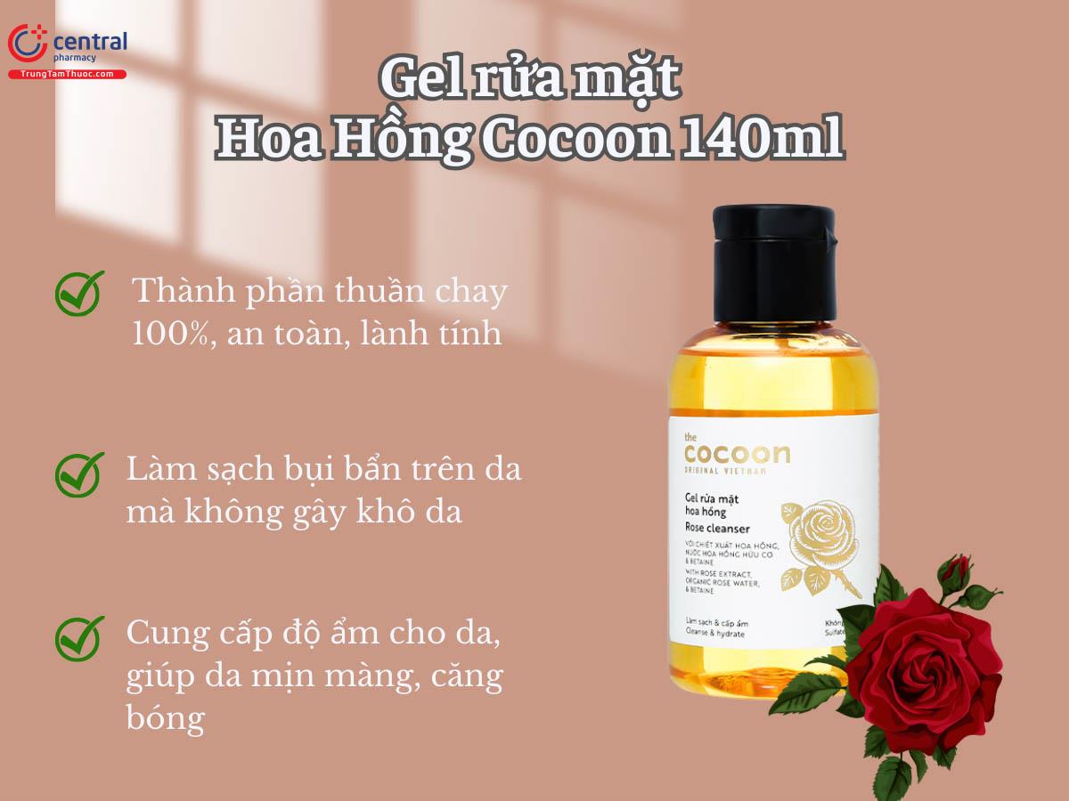 Gel rửa mặt hoa hồng Cocoon 140ml