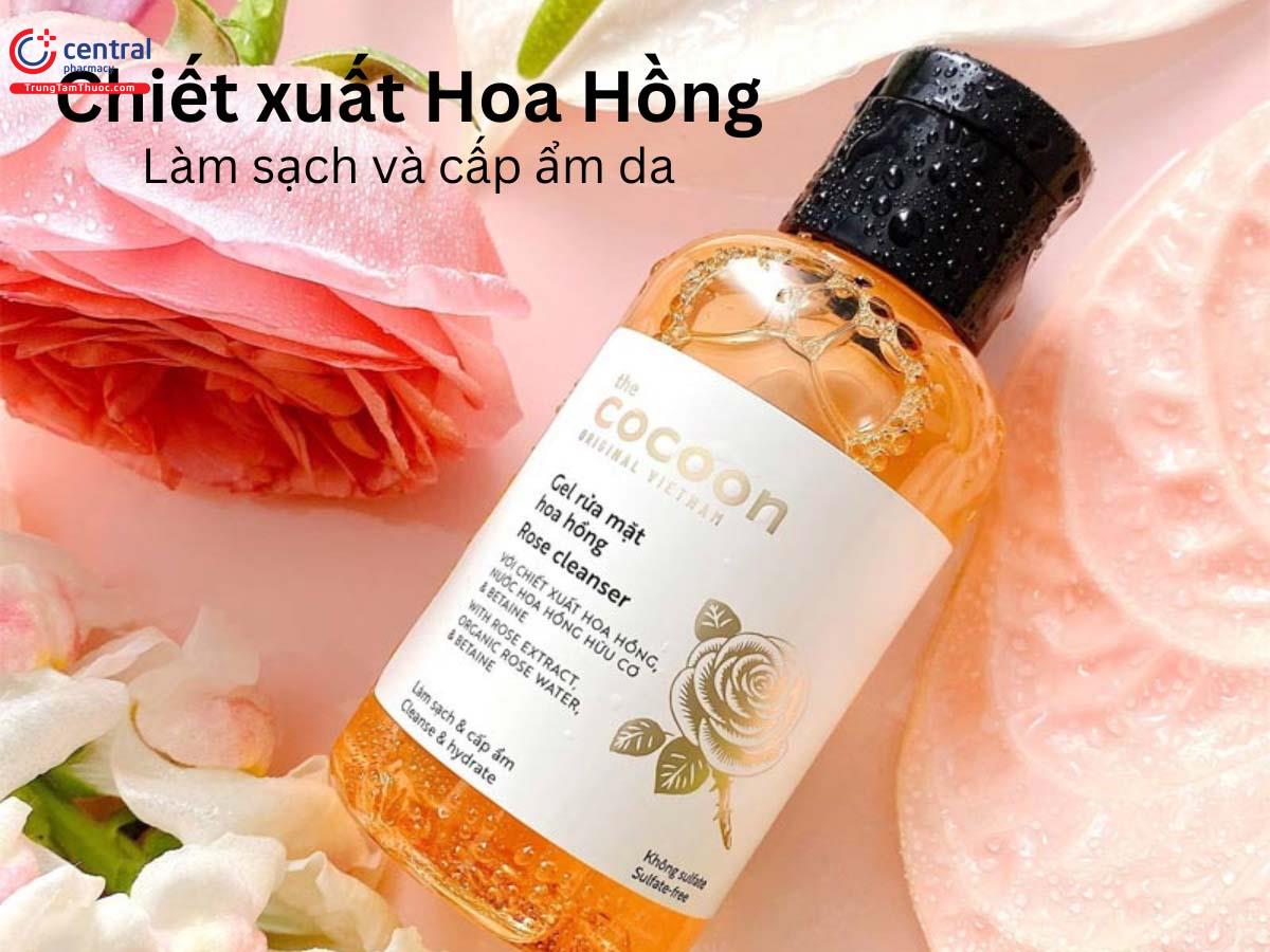 Gel rửa mặt hoa hồng Cocoon 140ml làm sạch và cấp ẩm da