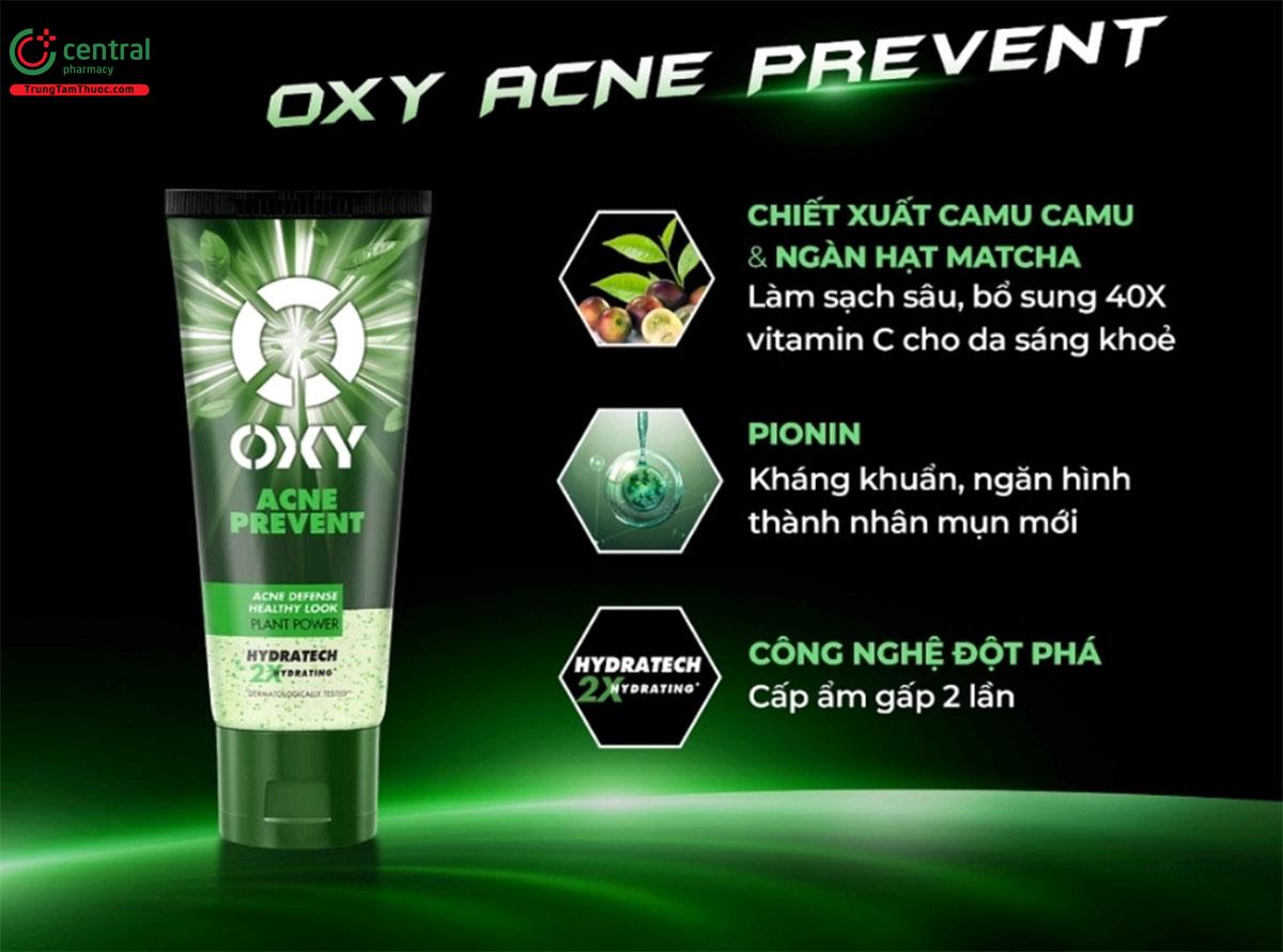 Gel Rửa Mặt Oxy Acne Prevent giúp làm sạch da