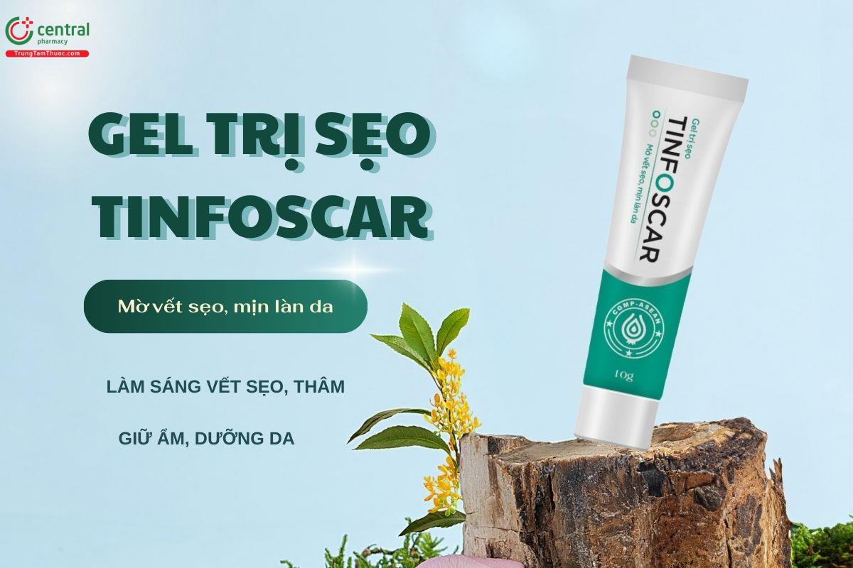 Gel trị sẹo Tinfoscar giúp mờ vết thâm sẹo, dưỡng ẩm, làm mịn da