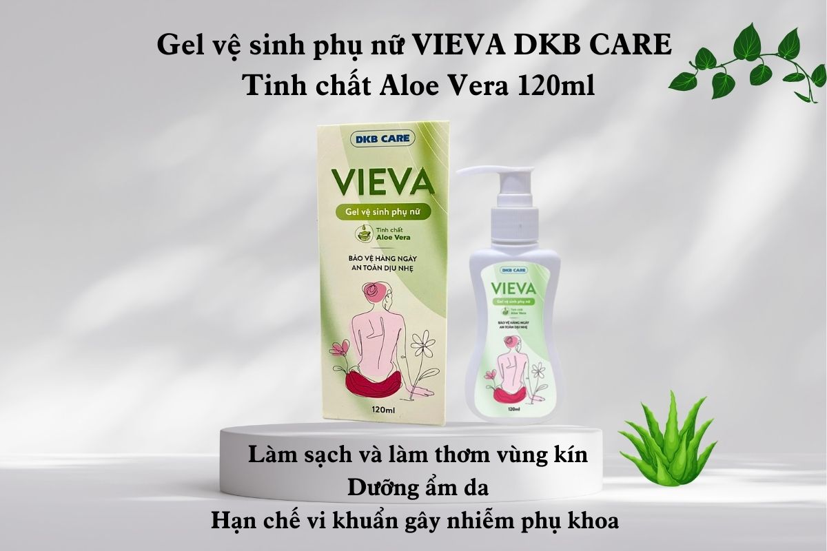 Gel vệ sinh phụ nữ VIEVA DKB CARE Tinh chất Aloe Vera 120ml