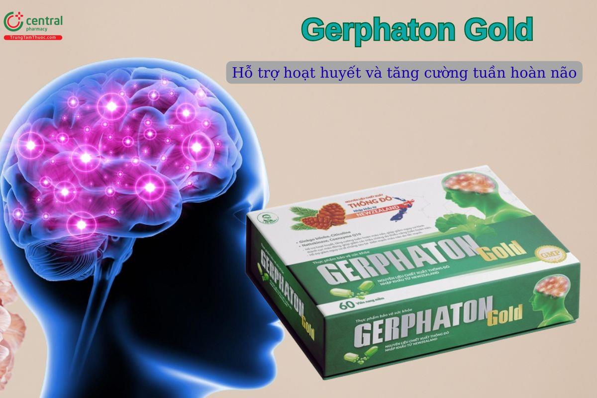 Viên uống Gerphaton Gold giúp hoạt huyết, tăng cường tuần hoàn máu não