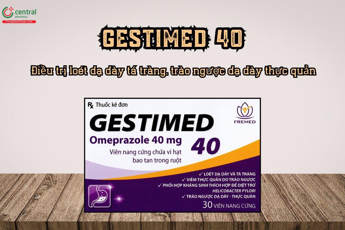 Thuốc điều trị loét dạ dày tá tràng Gestimed 40