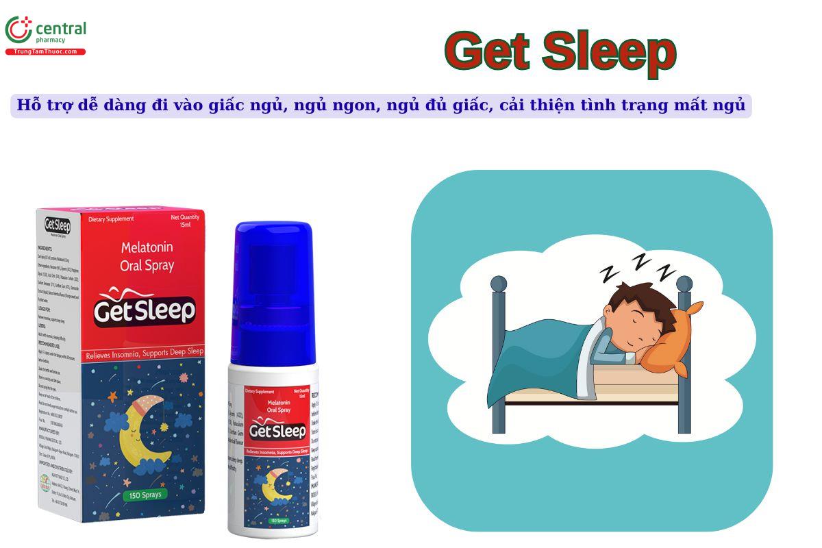 Xịt Get Sleep giúp cải thiện tình trạng mất ngủ, ngủ ngon hơn,..