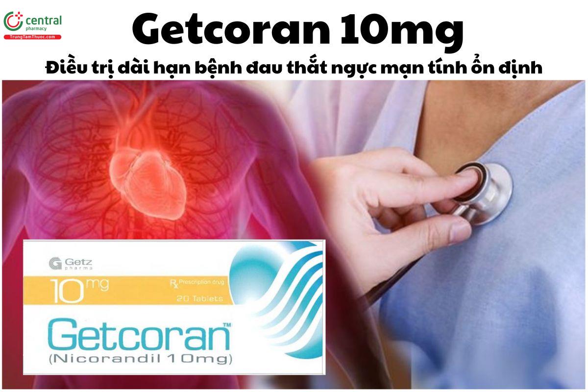 Thuốc Getcoran 10mg - Điều trị dài hạn bệnh đau thắt ngực mạn tính ổn định