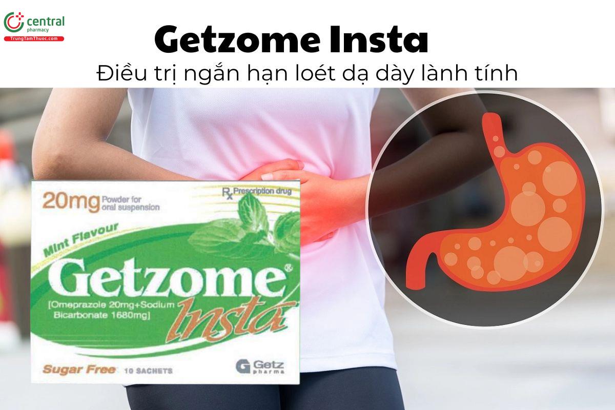 Thuốc Getzome Insta - Điều trị ngắn hạn loét dạ dày lành tính
