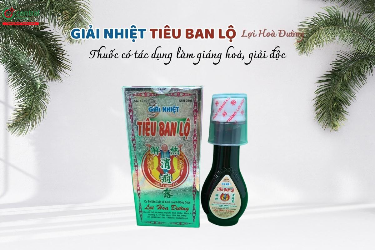 Cao lỏng Giải nhiệt tiêu ban lộ Lợi Hòa Đường hỗ trợ điều trị các triệu chứng như miệng khô, cảm giác nóng đỏ mặt, viêm loét trong miệng hoặc lưỡi, đau sưng họng.