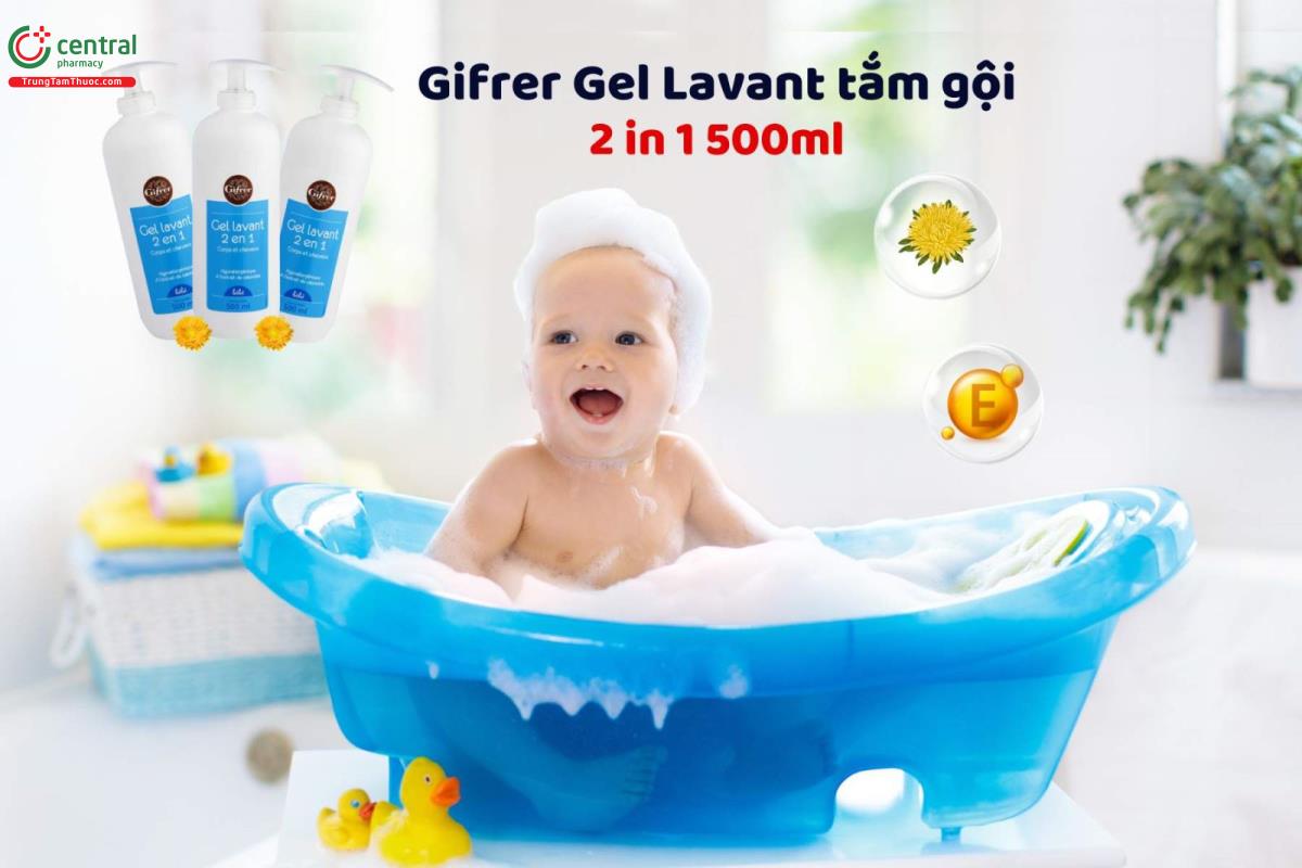 Tắm gội Gifrer Gel Lavant 2 in 1 500ml dành cho trẻ em