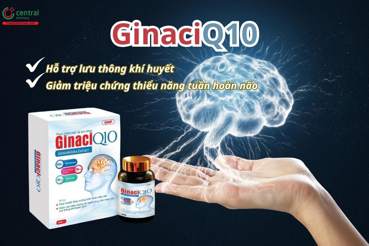 GinaciQ10 hỗ trợ lưu thông khí huyết, giảm triệu chứng thiểu năng tuần hoàn não