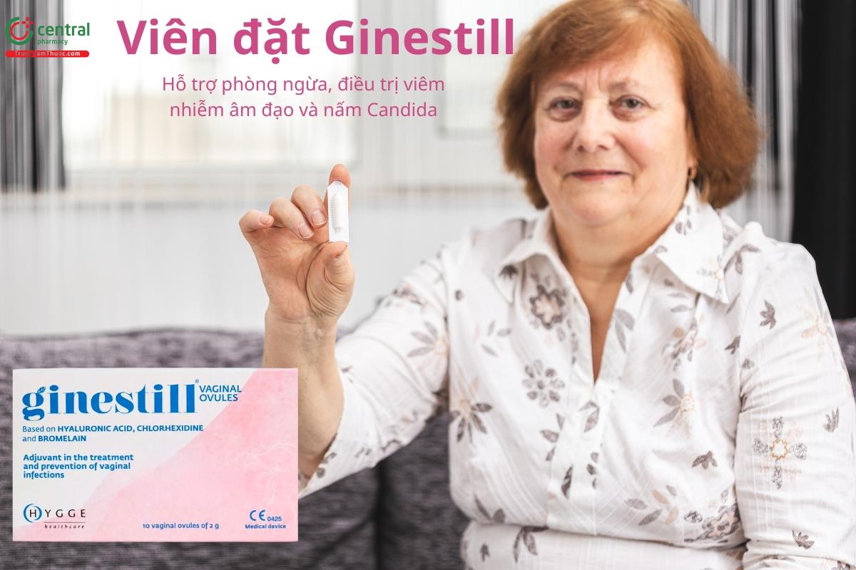 Viên đặt Ginestill hỗ trợ phòng và điều trị viêm nhiễm âm đạo và nấm Candida