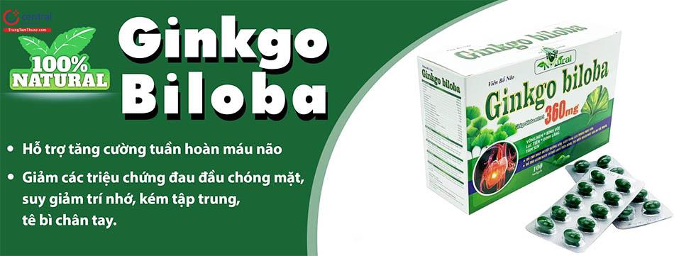 Viên uống Ginkgo Biloba 360mg Tadaphaco hỗ trợ bổ não và tăng cường hoạt động não bộ