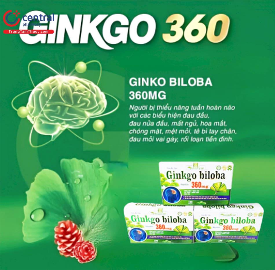 Viên uống bổ não Ginkgo Biloba 360mg Tadaphaco dùng được cho mọi lứa tuổi