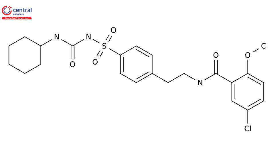 Công thức cấu tạo của Glibenclamide