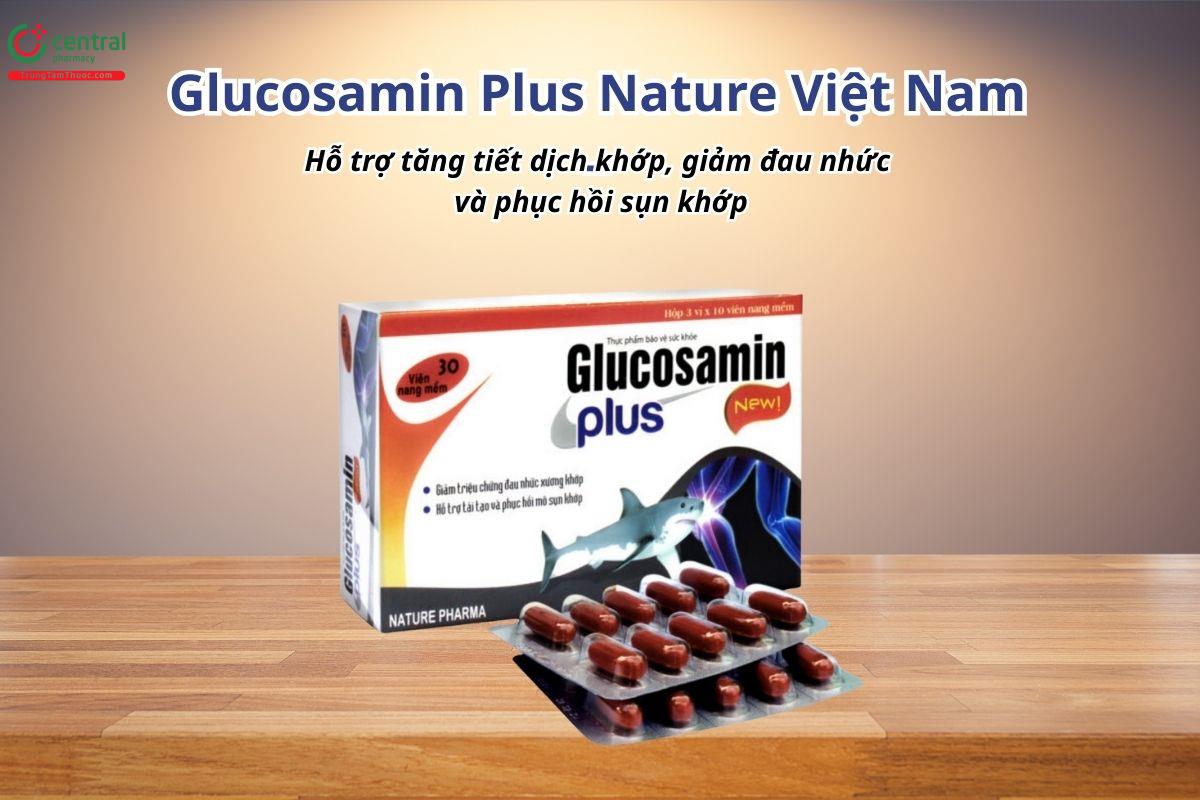 Glucosamin Plus Nature Việt Nam hỗ trợ tăng tiết dịch khớp, giảm đau nhức và phục hồi sụn khớp