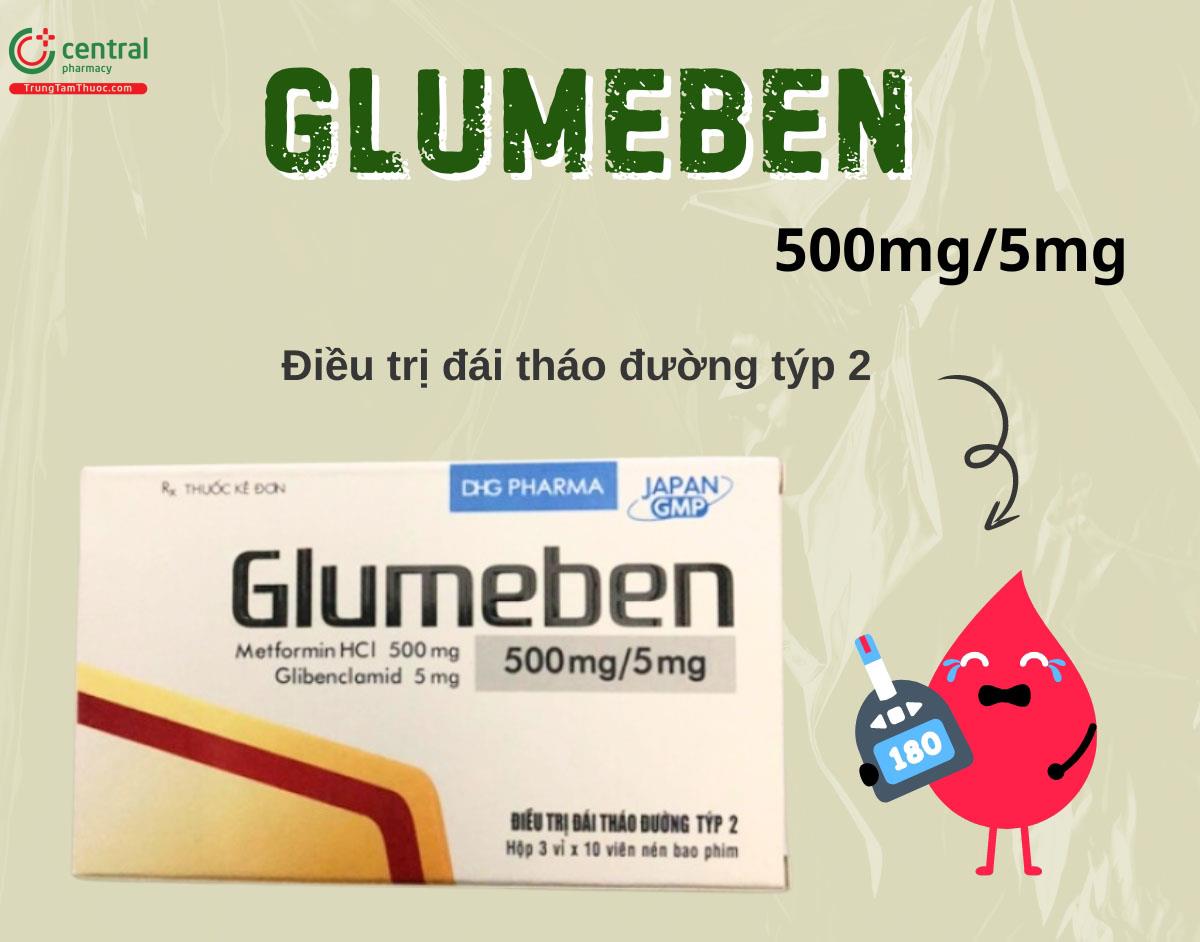 Thuốc Glumeben 500mg/5mg - Điều trị đái tháo đường type 2 hiệu quả