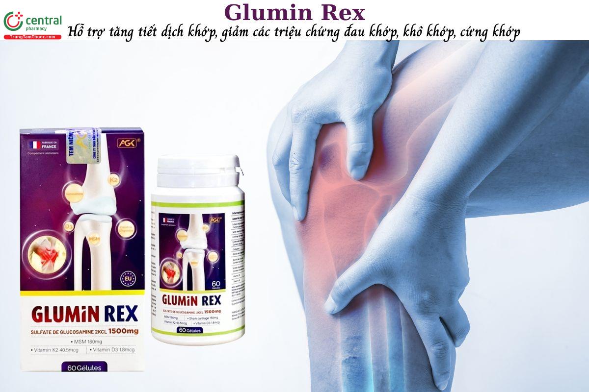 Glumin Rex - Hỗ trợ tăng tiết dịch khớp, giảm khô khớp, cứng khớp