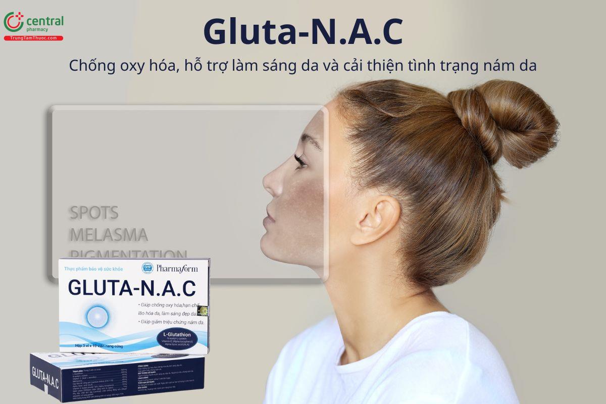 Gluta-N.A.C hỗ trợ chống oxy hóa, làm sáng da và cải thiện nám da