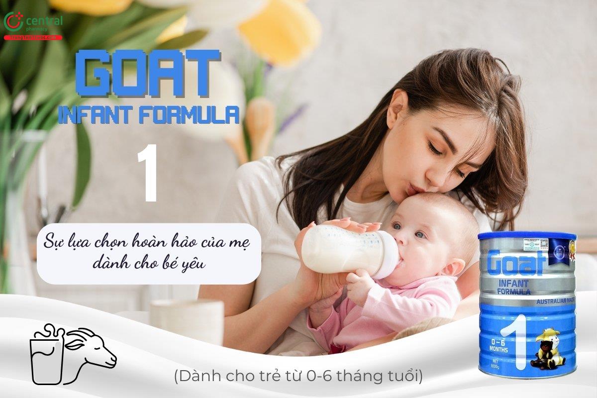 Sữa dê Hoàng gia Úc Goat infant formula 1 (0-6 tháng) giúp bé phát triển toàn diện