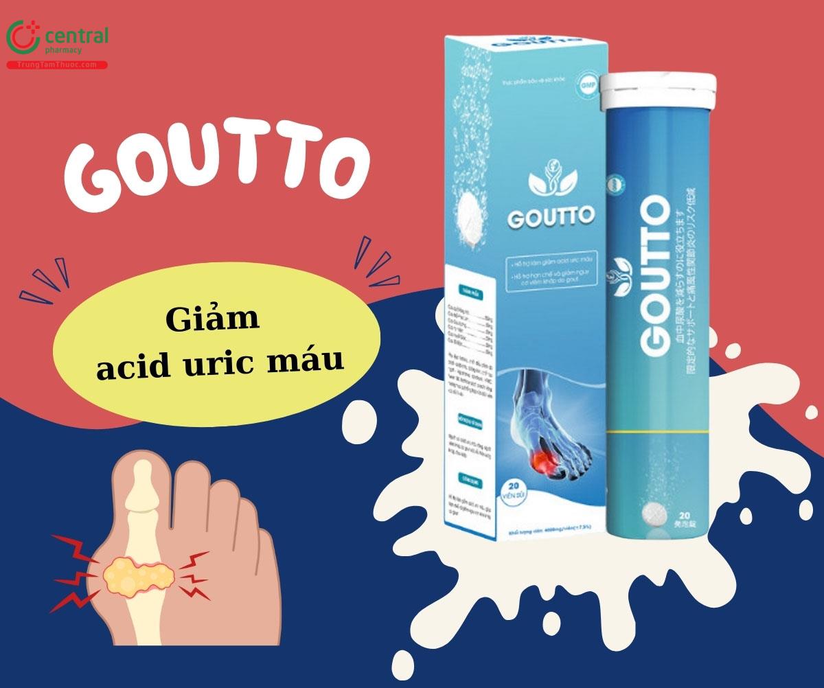 Goutto - Hỗ trợ giảm acid uric máu, giảm nguy cơ viêm khớp