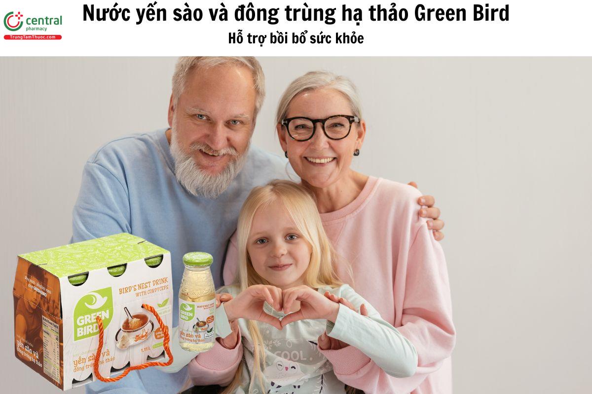 Nước yến sào và đông trùng hạ thảo Green Bird - Giúp bồi bổ sức khỏe