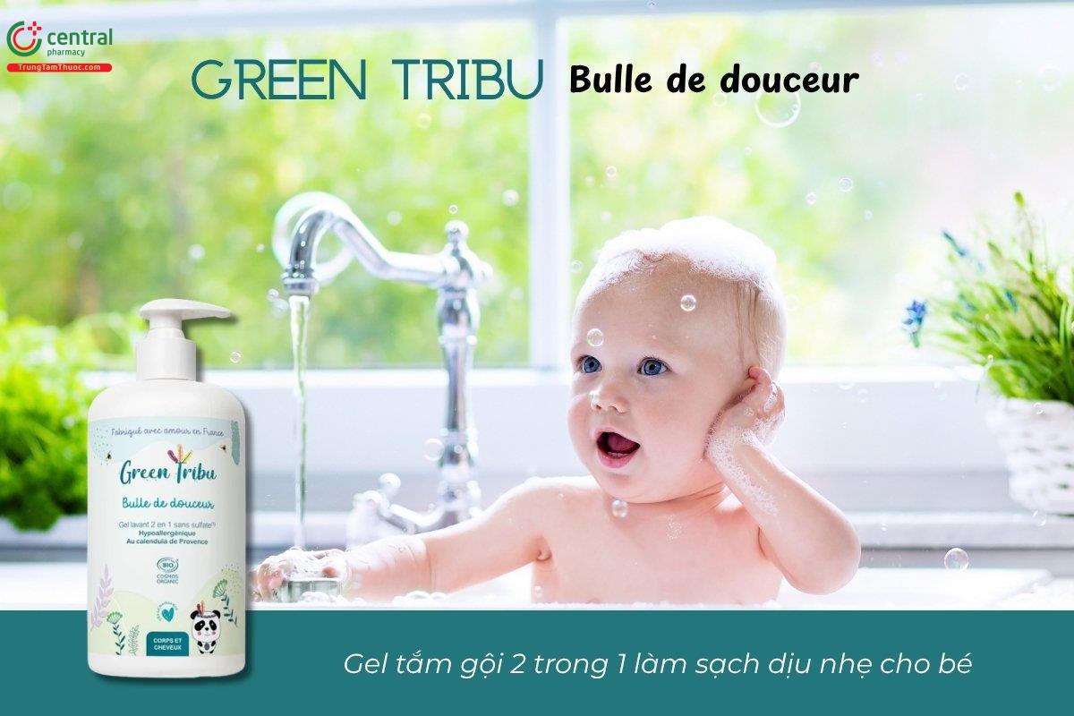 Green Tribu Bulle de douceur 500ml - Gel tắm gội 2 trong 1 dịu nhẹ cho bé