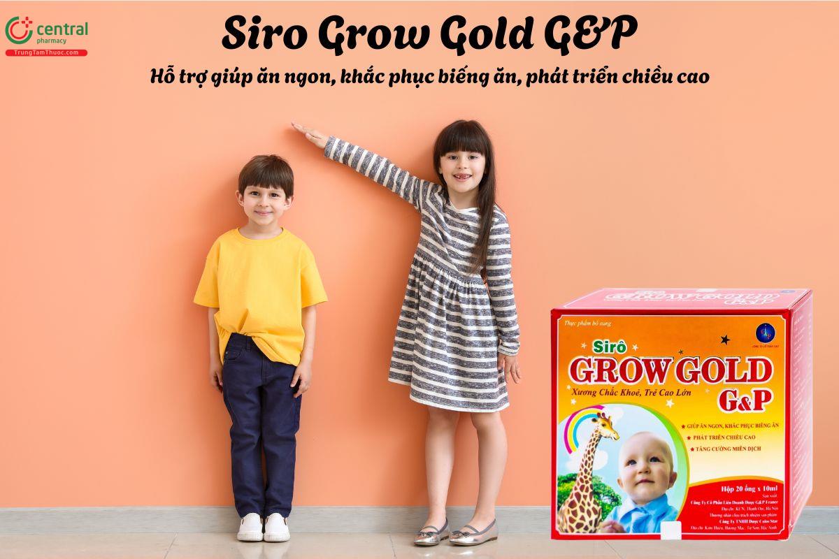 Siro Grow Gold G&P - Giúp khắc phục biếng ăn, phát triển chiều cao