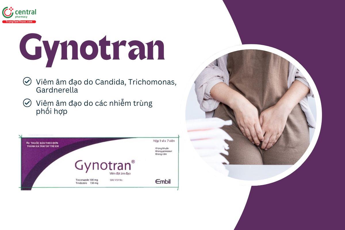 Thuốc Gynotran 100/150 điều trị viêm nhiễm âm đạo thường gặp ở phụ nữ