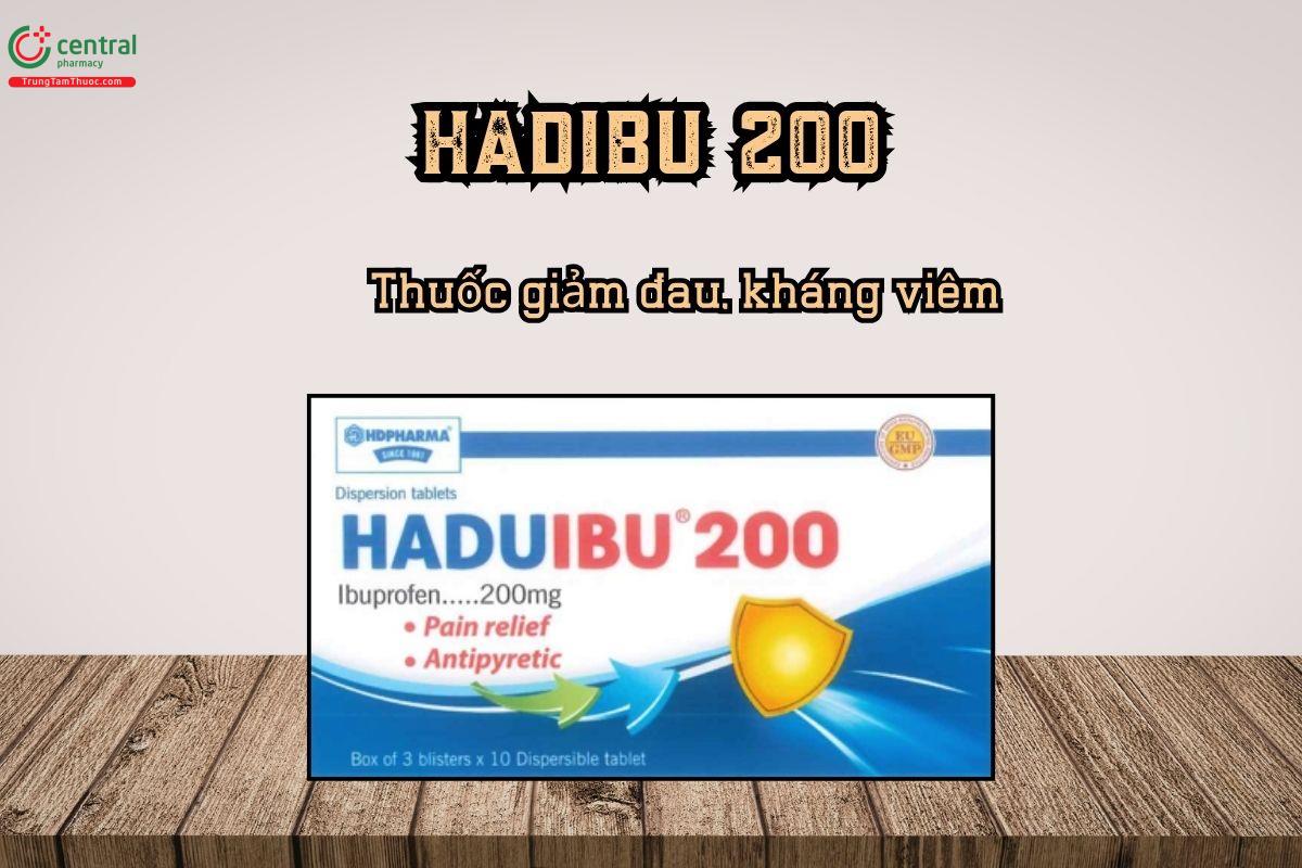 Haduibu 200 giảm đau, kháng viêm và hạ sốt cho người lớn, trẻ em