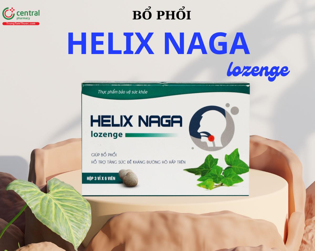 HELIX NAGA lozenge bổ phổi, bảo vệ sức khỏe đường hô hấp