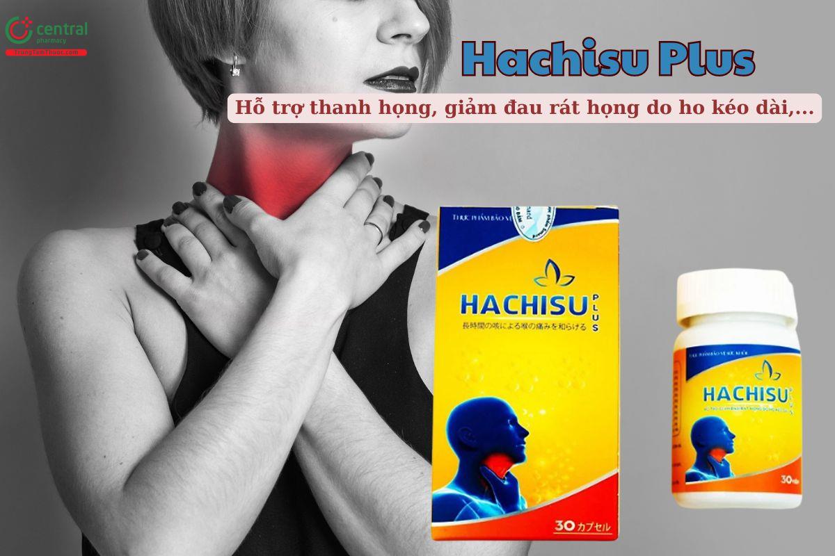 Viên uống Hachisu Plus giúp thanh họng, giảm đau rát họng do tình trạng ho kéo dài