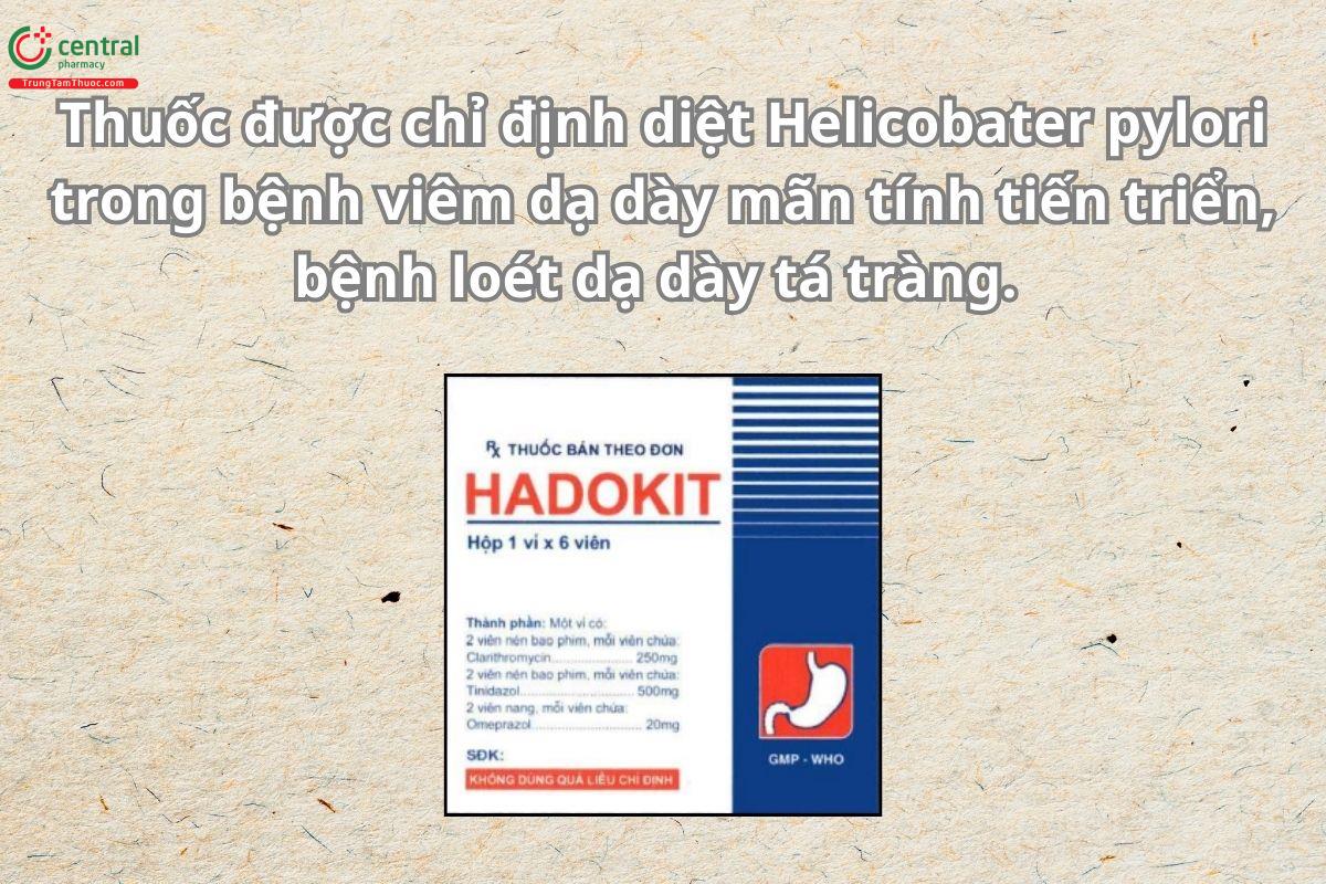 Thuốc Hadokit Hataphar giảm tiết acid dạ dày, tiêu diệt vi khuẩn H. pylori