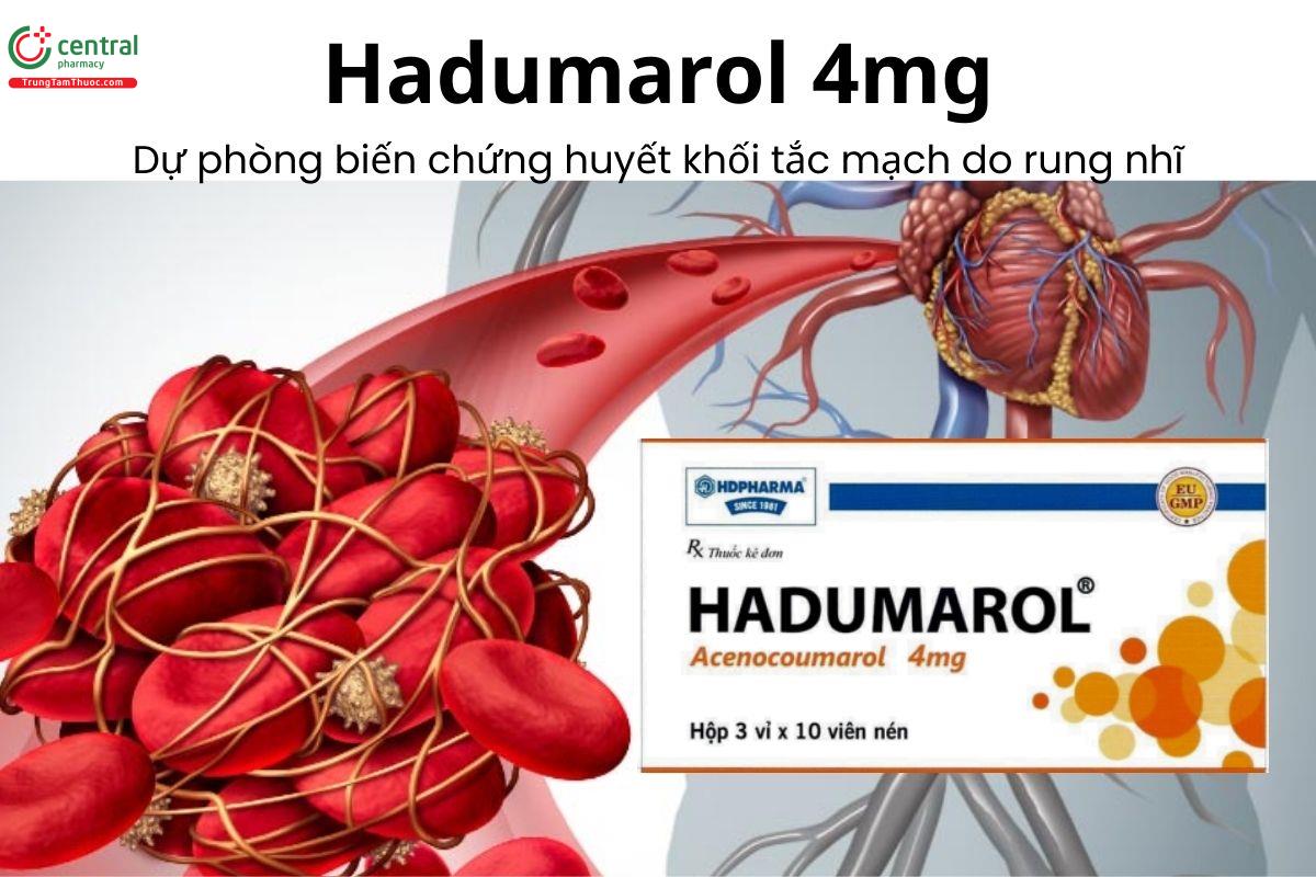 Thuốc Hadumarol 4mg - Dự phòng biến chứng huyết khối tắc mạch do rung nhĩ