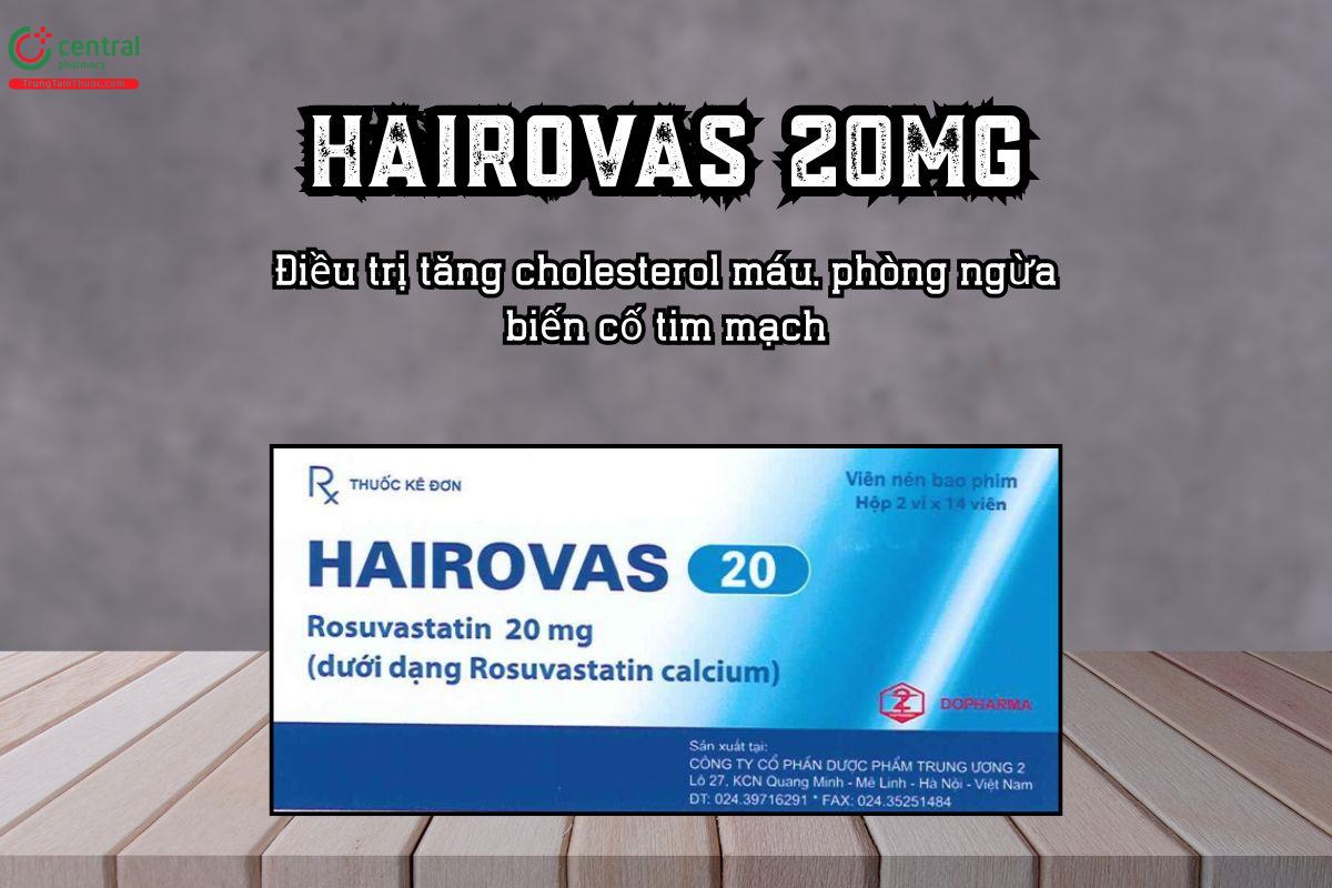 Thuốc Hairovas 20mg  – Điều trị tăng cholesterol máu
