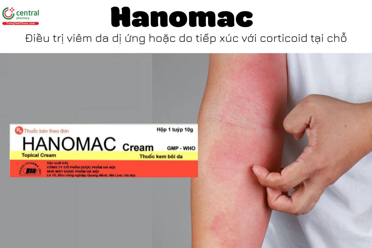 Thuốc Hanomac - Điều trị viêm da dị ứng hoặc do tiếp xúc với corticoid tại chỗ