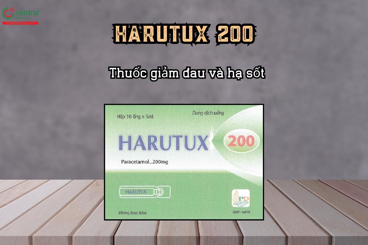 Thuốc giảm đau và hạ sốt Harutux 200