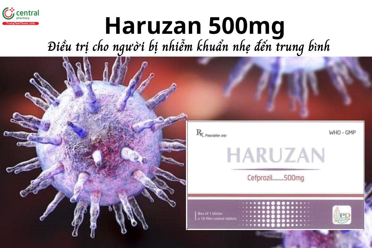 Thuốc Haruzan 500mg - Điều trị cho người bị nhiễm khuẩn nhẹ đến trung bình