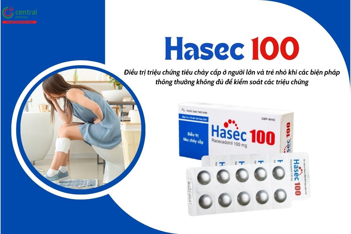Thuốc Hasec 100 điều trị chứng tiêu chảy cấp tính ở người lớn