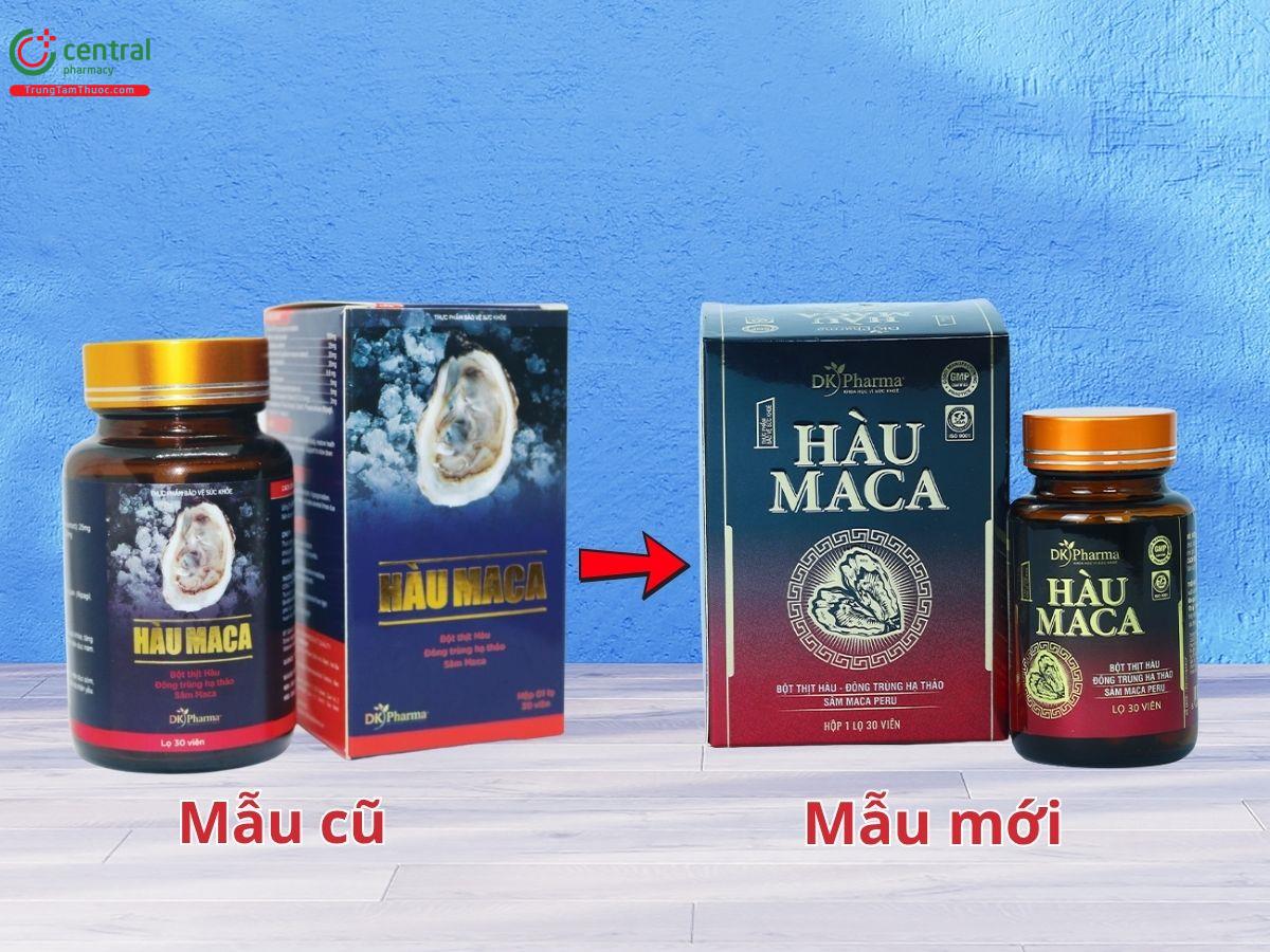 Hàu Maca thay đổi mẫu bao bì