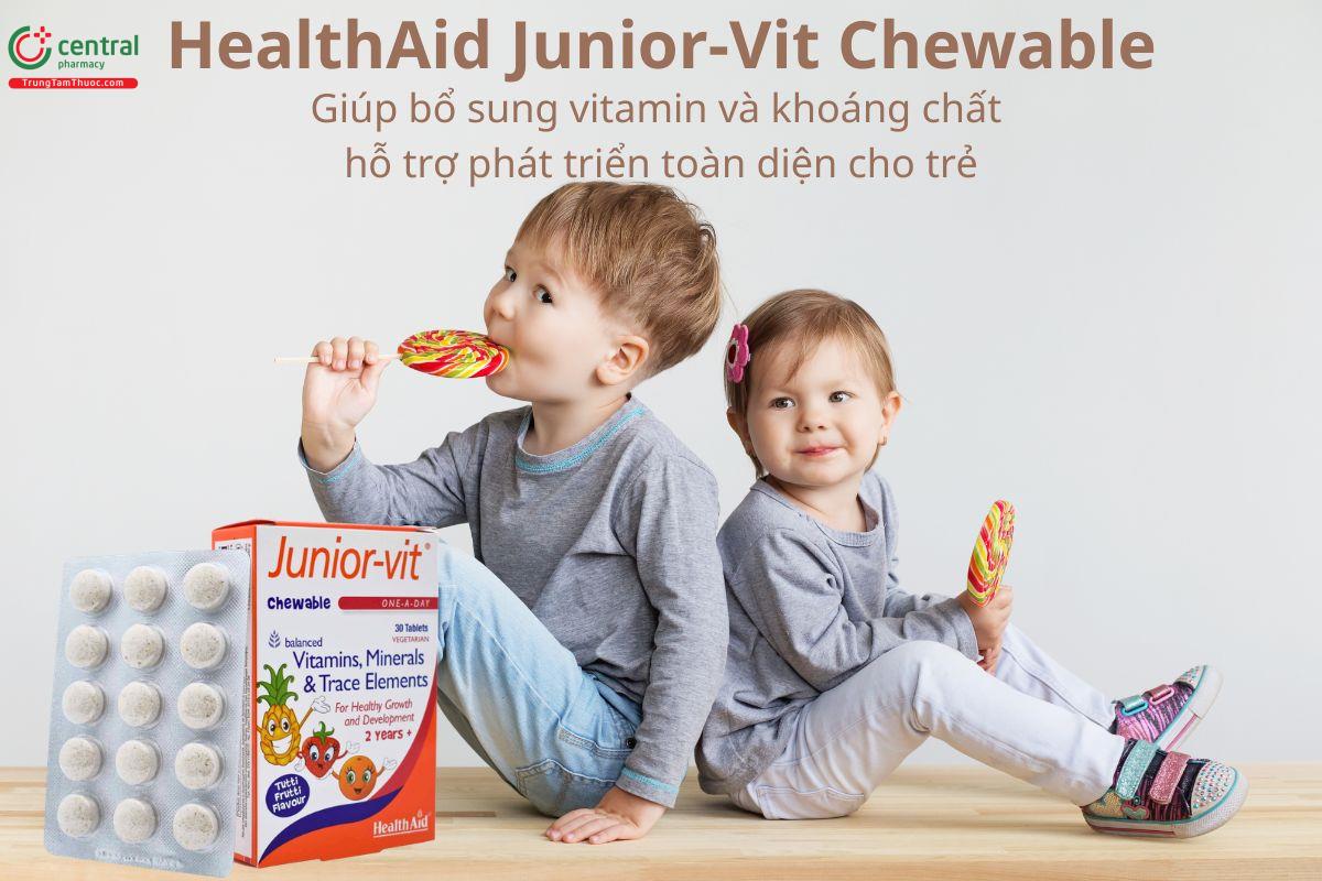 HealthAid Junior-Vit Chewable giúp bổ sung vitamin, khoáng chất