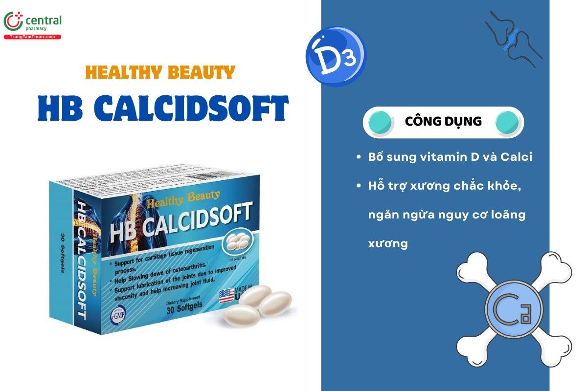 Healthy Beauty HB CalcidSoft bổ sung dưỡng chất cho xương chắc khỏe