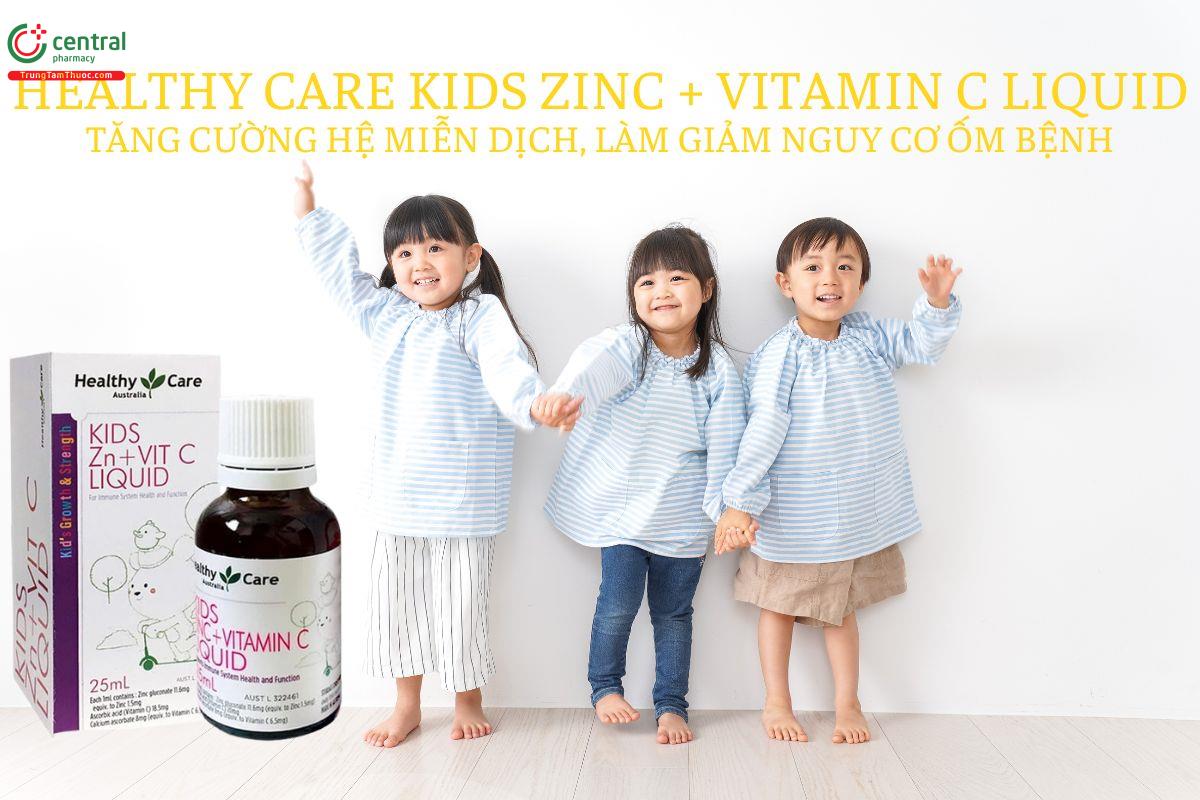 Healthy Care Kids ZinC + Vitamin C Liquid - Giúp bé khỏe mạnh