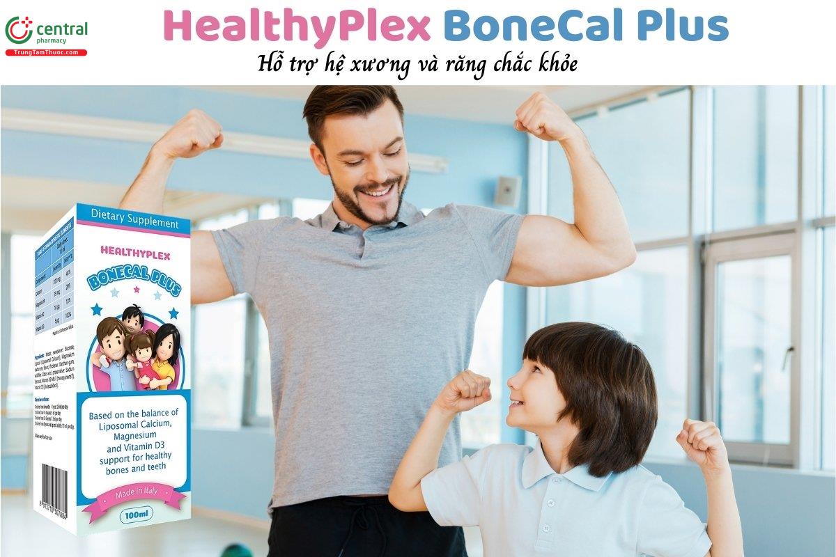 HealthyPlex BoneCal Plus 100ml hỗ trợ hệ xương và răng chắc khỏe